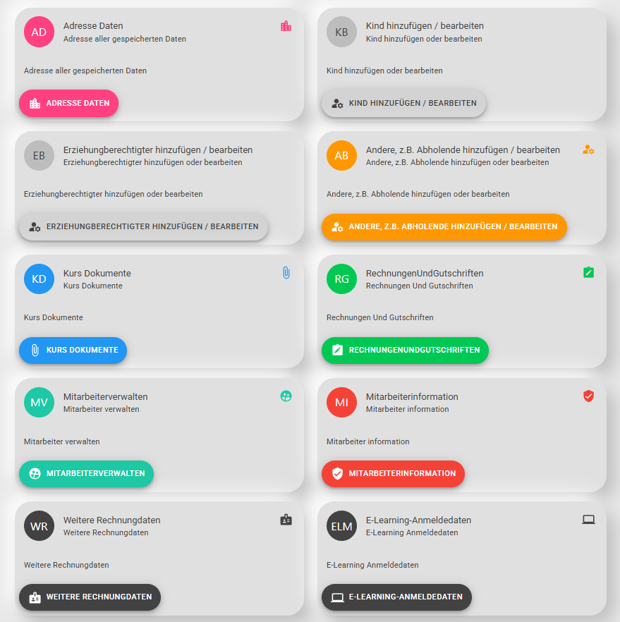 K3 Demo Login Und Backend 3 k3 Backend Kunden PersonenVerwaltenMenu
