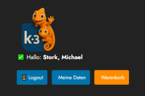 k3 login control eingeloggt
